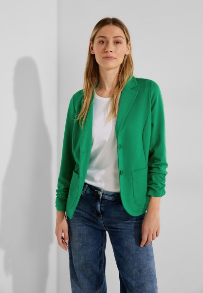 easy Raffung | | | - MODE Bekleidung DAMEN green Blazer | mit | Blazer Sweatblazer
