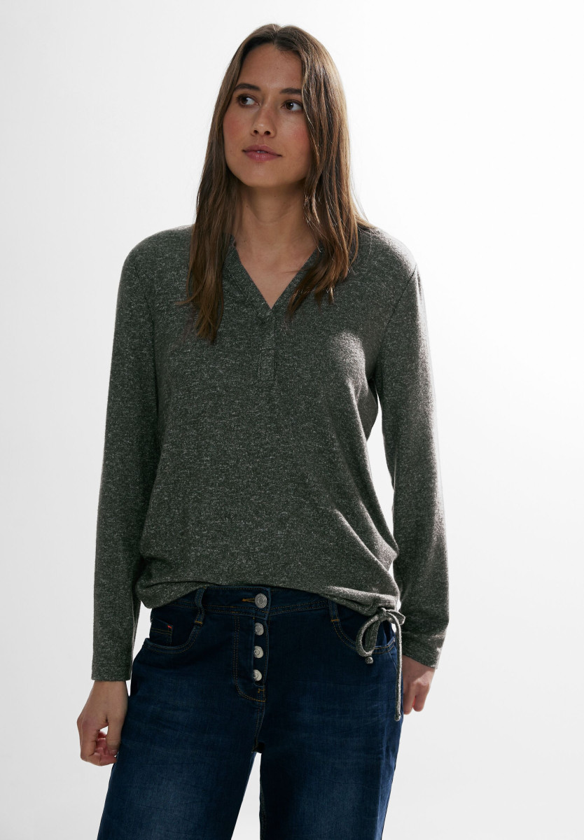 Melange Shirt - dynamic khaki melange | Langarmshirts | Shirts & Blusen |  Bekleidung | DAMEN | MODE | 