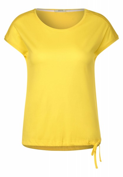 T-Shirt mit Smok-Detail | T-Shirts halbarm | Shirts & Blusen | Bekleidung |  DAMEN | MODE