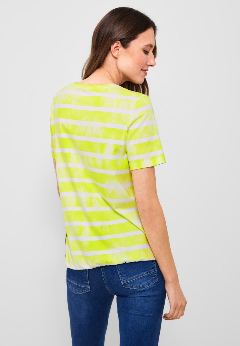 mit Shirts - DAMEN | Langarmshirts | | Streifenshirt Bekleidung Blusen MODE | & yellow limelight Frontprint |