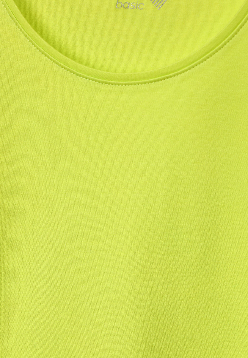 T-Shirt in Unifarbe - limelight | DAMEN | halbarm Bekleidung Shirts Blusen & | | yellow MODE | T-Shirts